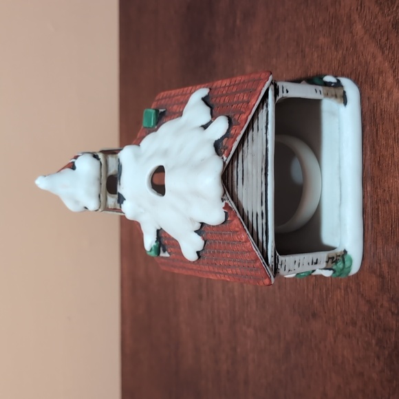 Lefton Handpainted Colonial Village Church Tea Light Holder 05817 Christmas 1986 - Picture 3 of 8